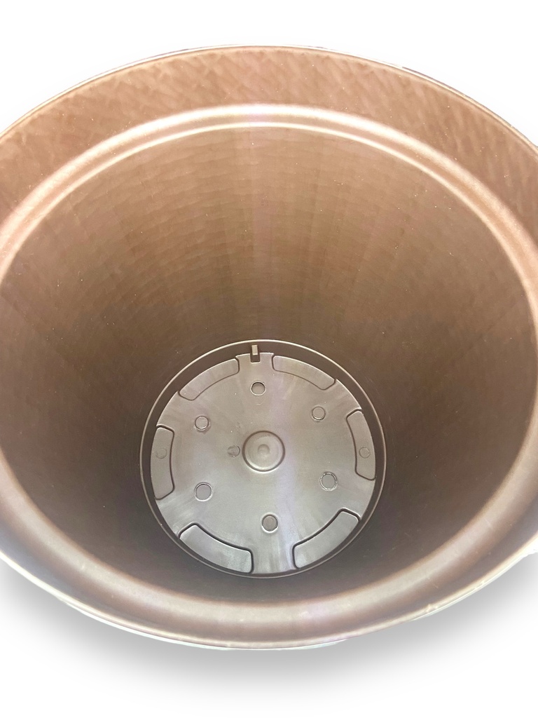 Maceta Ratan Redonda D34.5 Chocolate