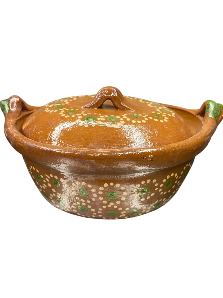 Cazuela de Barro C/Tapa Decorada
