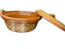 Cazuela de Barro C/Tapa Decorada