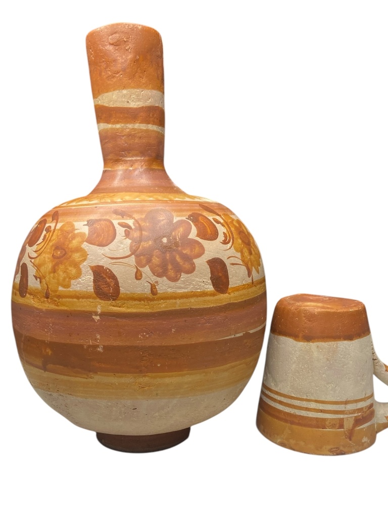 Botellon de Barro C/vaso