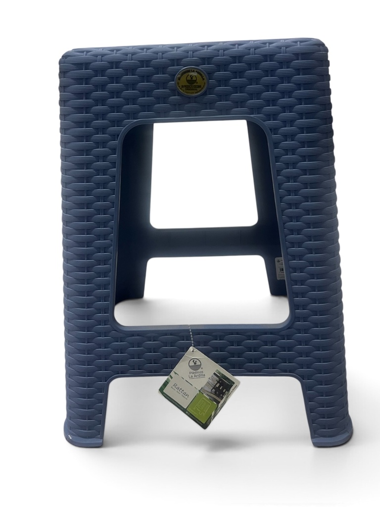 Banco Rattan Cuadrado Original Azul