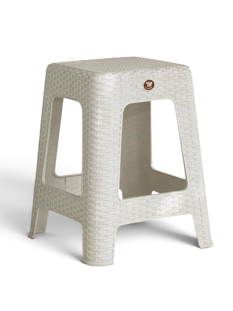 Banco Rattan Cuadrado BLANCO