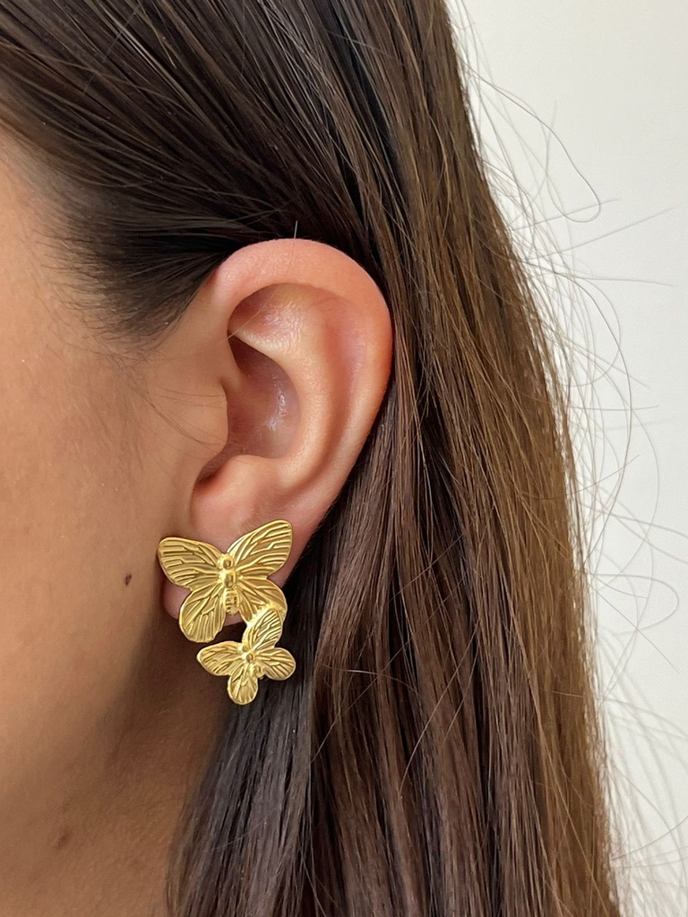 Aretes Mariposa Doble 