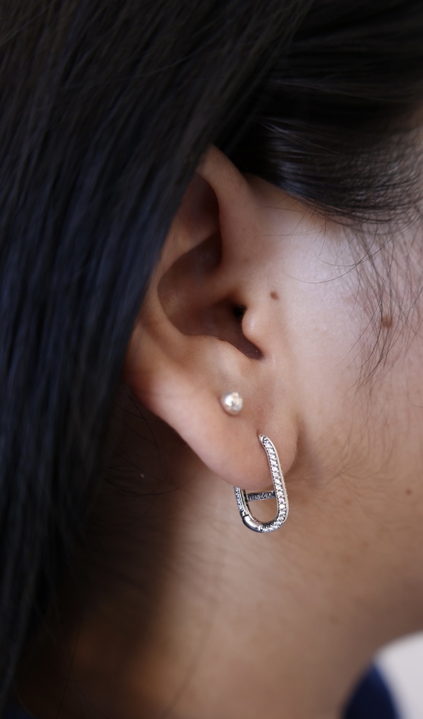 Aretes Pandora ME Zirconia Plata 