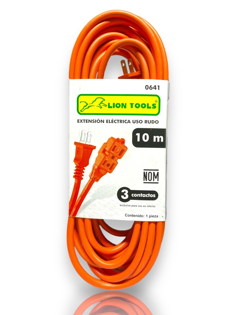 Extensión eléctrica uso rudo 10 mts