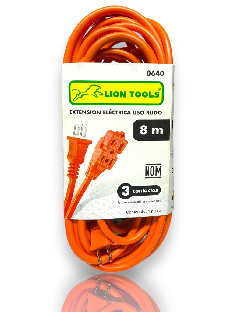 Extensión eléctrica uso rudo 8 mts Lion tools