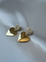 Aretes Colgantes de Corazón con Zirconia 