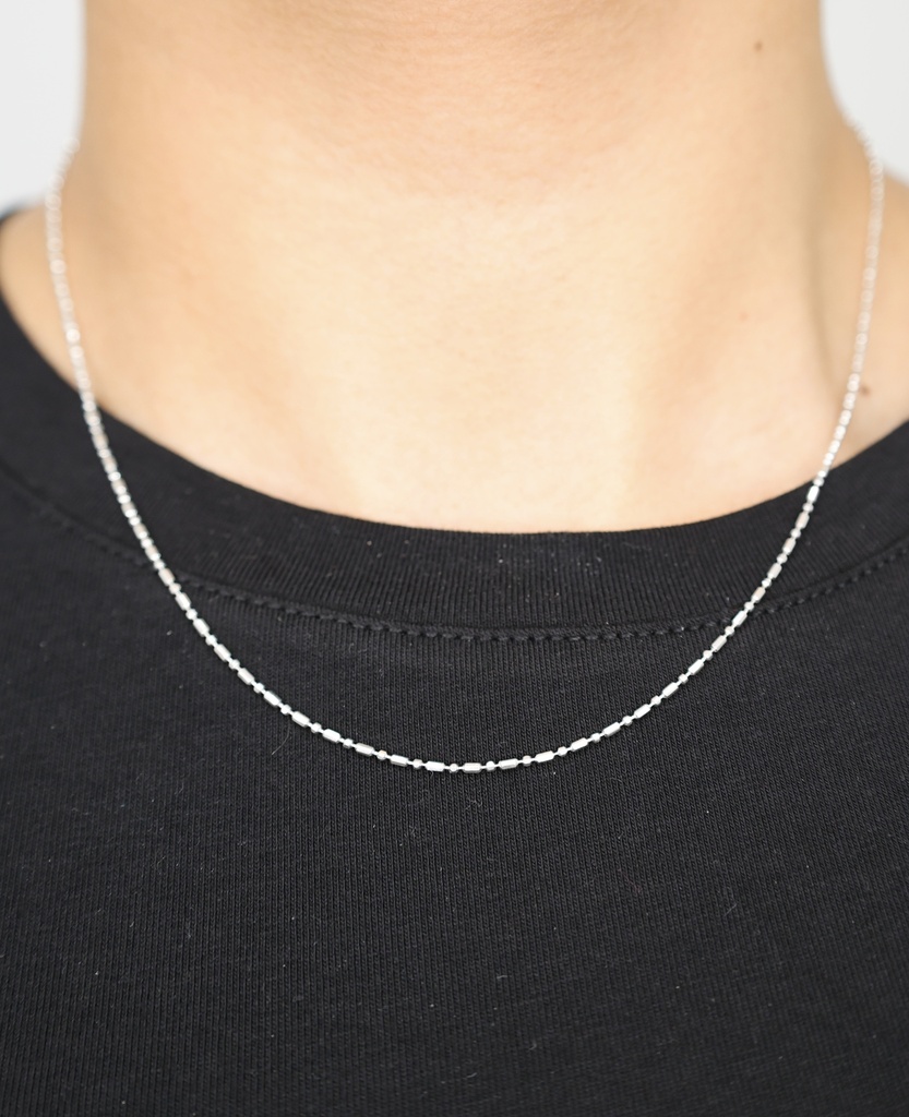 Cadena Plata .925 Barra y Bolita
