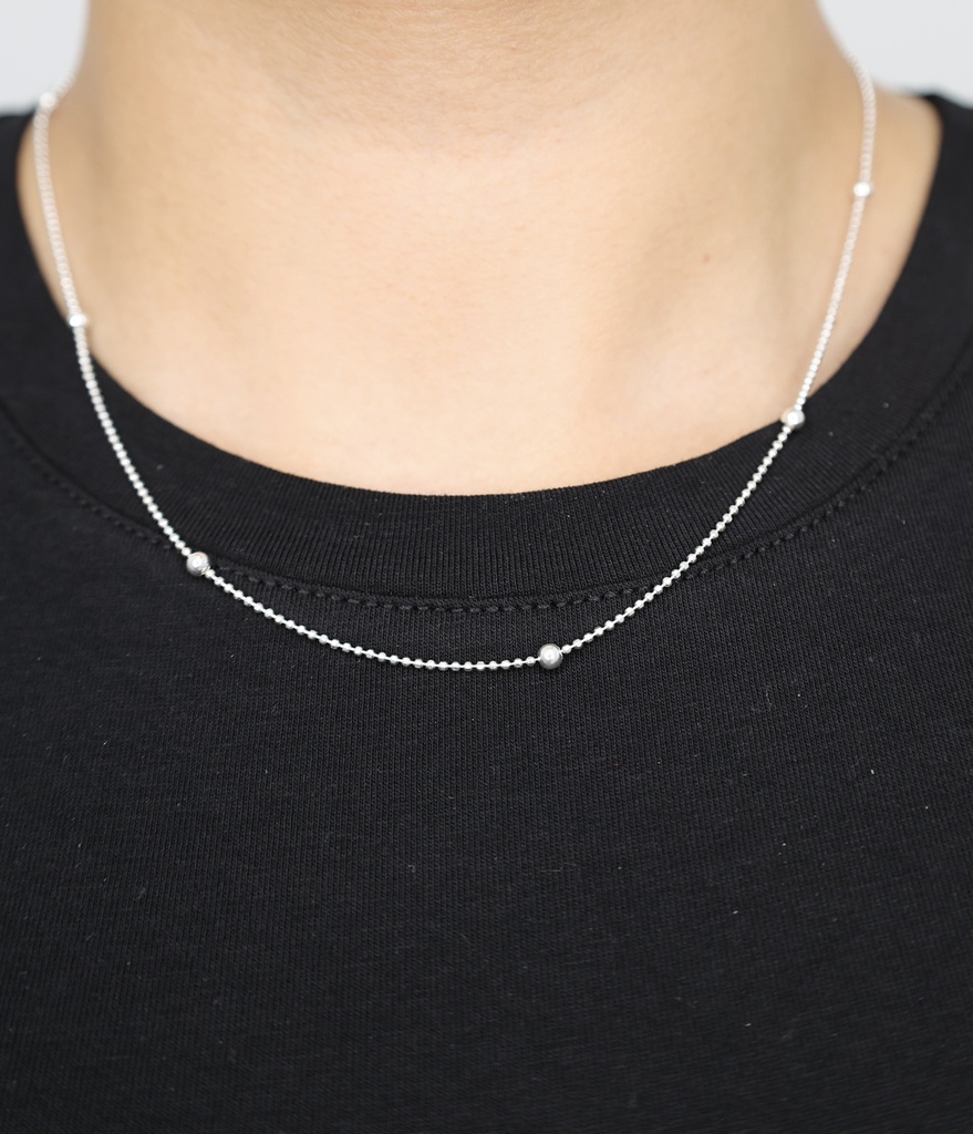 Cadena Plata .925 Bolitas 