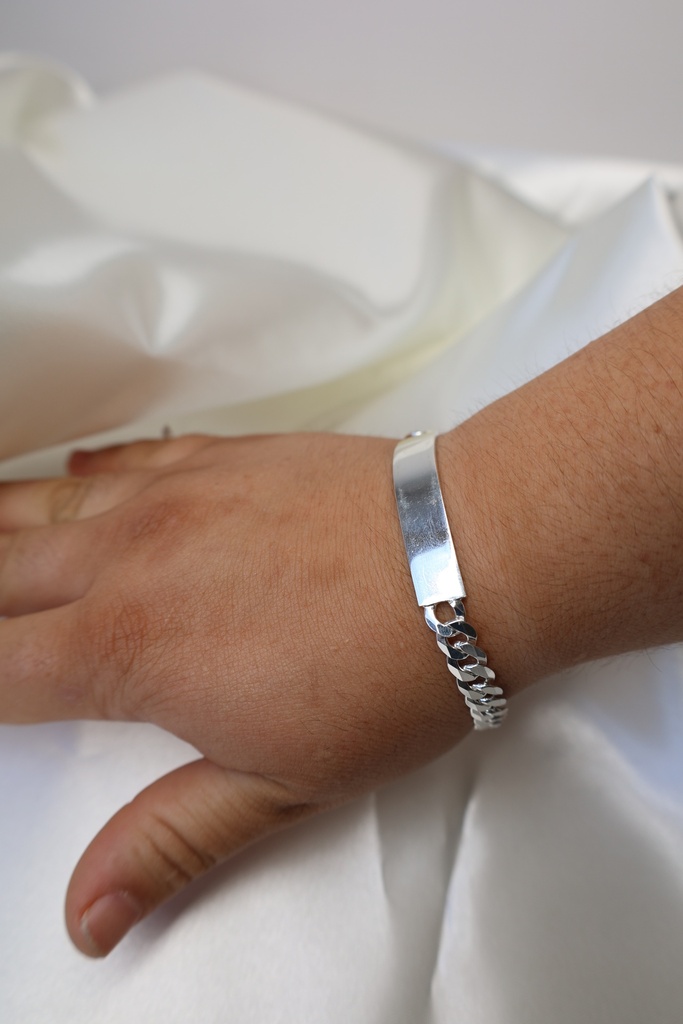 Esclava con Placa Plata .925