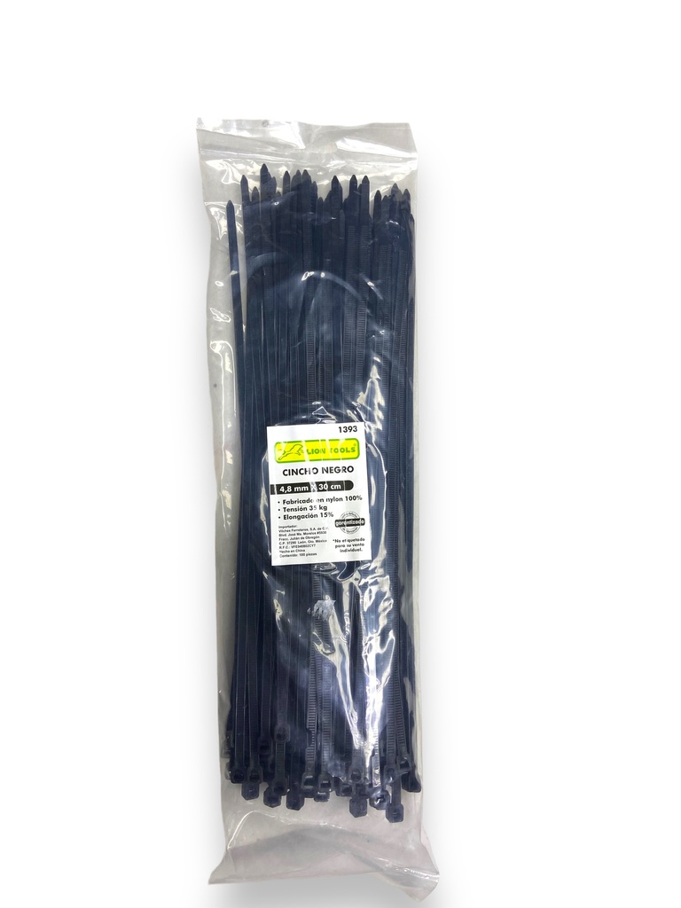 Cincho Negro 4,8mm X 30cm Lion Tools