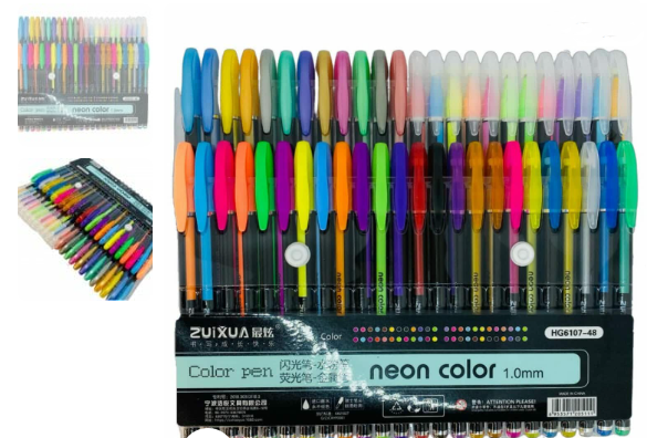 48 Plumas Neon Color