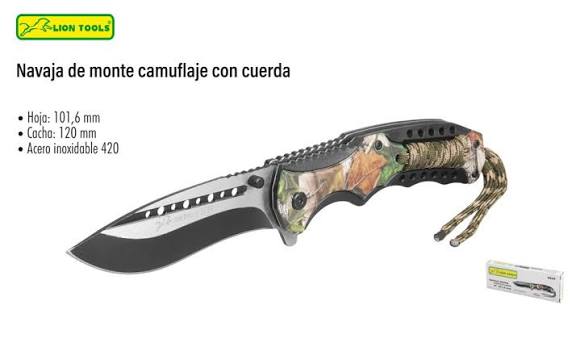 Navaja Monte Camuflaje Cuerda Lion Tools