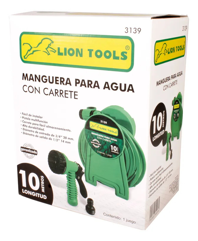 Manguera para Agua c/Carrete Lion Tools