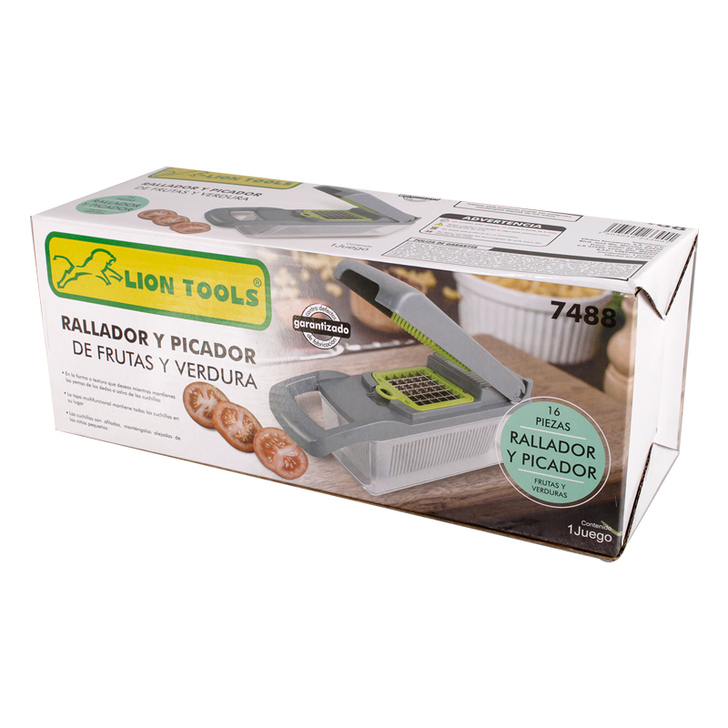 Rayador y Cortador de Frutas y Verduras Lion Tools 