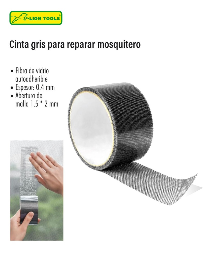Cinta Gris Para Reparar mosquitos Lion Tools
