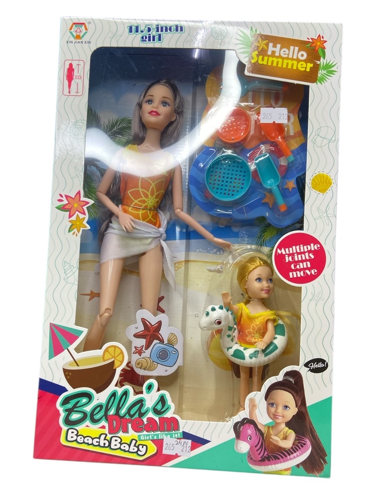 Muñeca 11"5 Muñeca con Accesorios