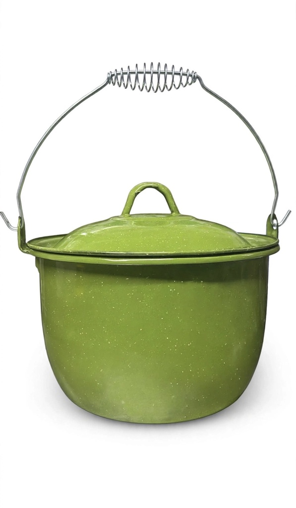 Olla 22 C/Tapa Verde Jaspeado