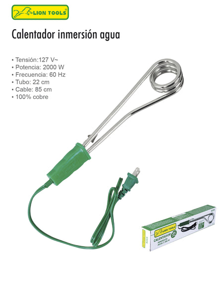 Calentador Inmersión Agua Lion Tools