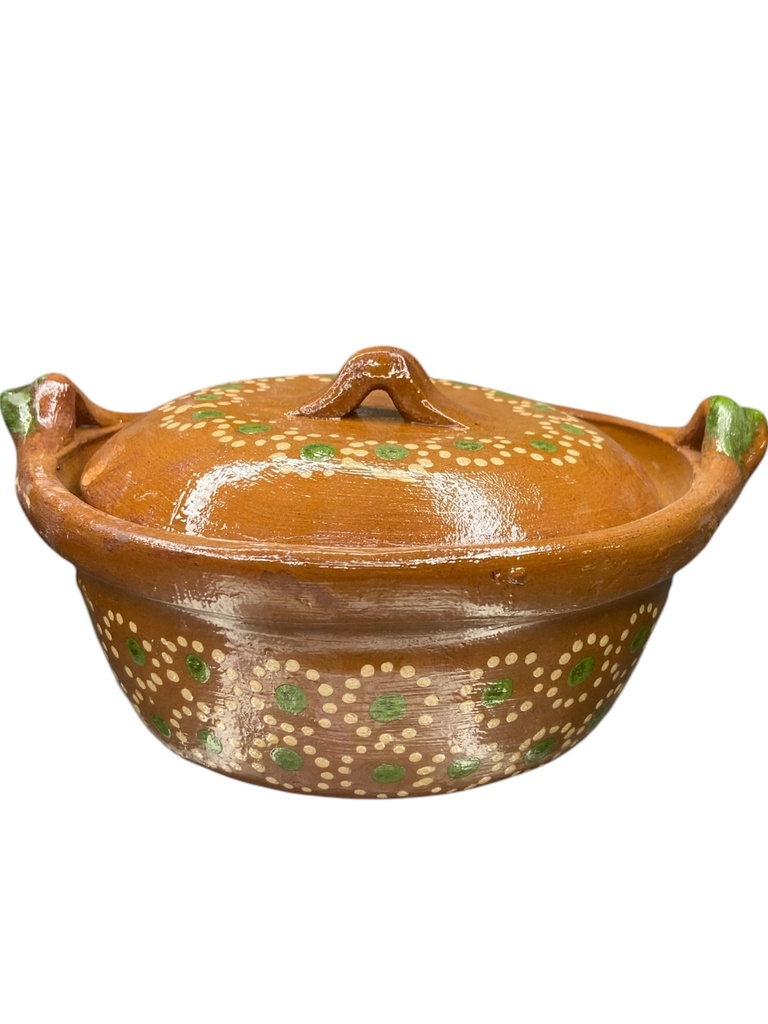 Cazuela de Barro C/Tapa Decorada