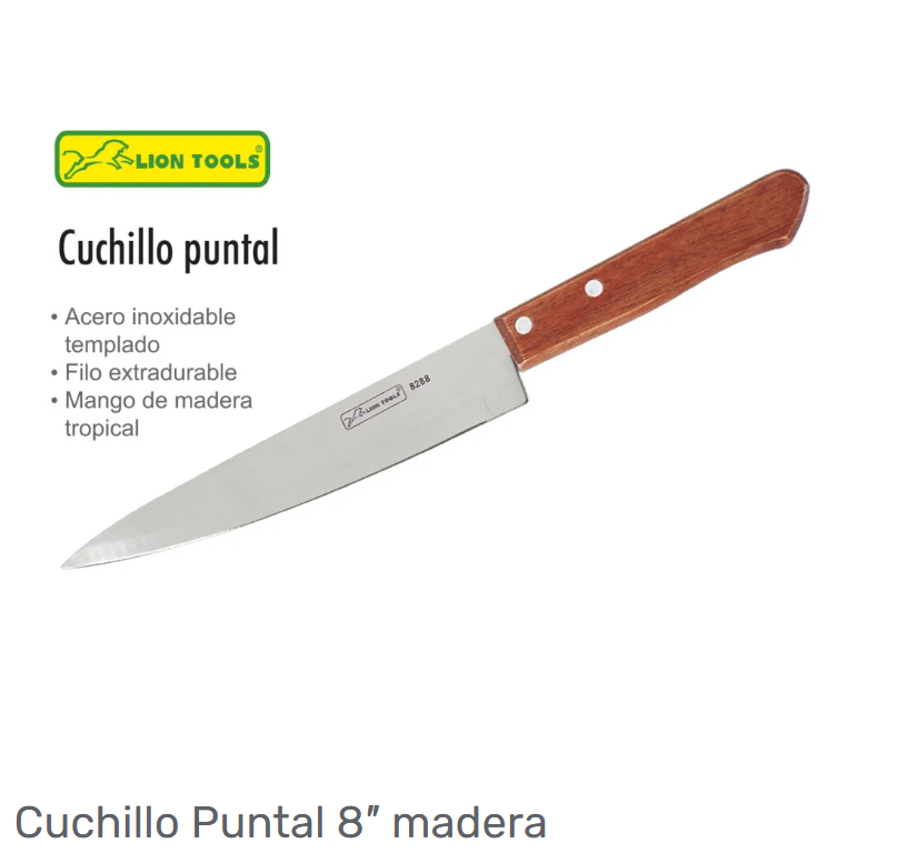 Cuchillo Puntal 8" Lion Tools
