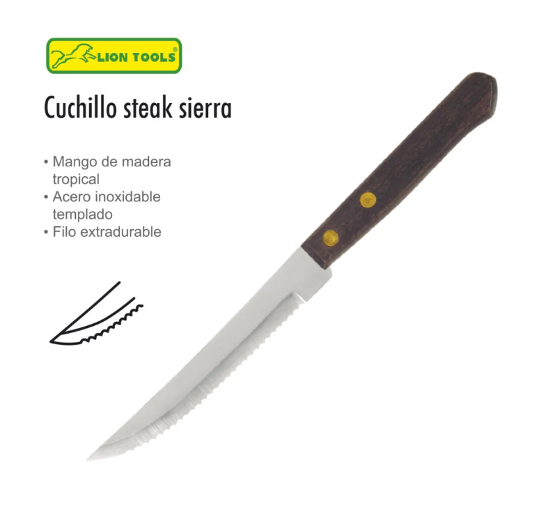 Cuchillo Steak Sierra Lion Tools 4´´