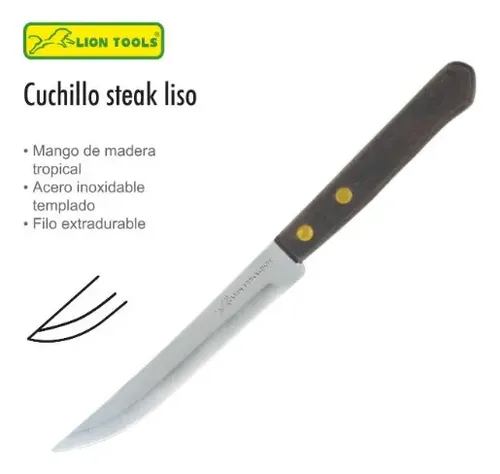 Cuchillo steak liso  4" lion tools