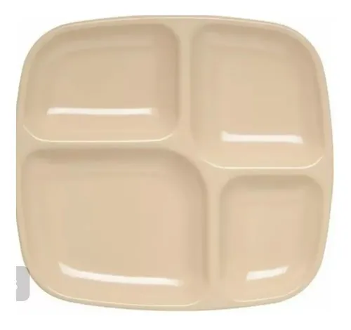 Plato 4 Divisiones Beige Yuliana 