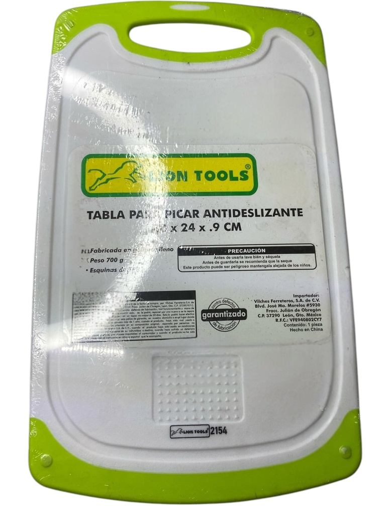 Tabla para picar Antideslizante 40 x 24 x .9 cm LION TOOLS
