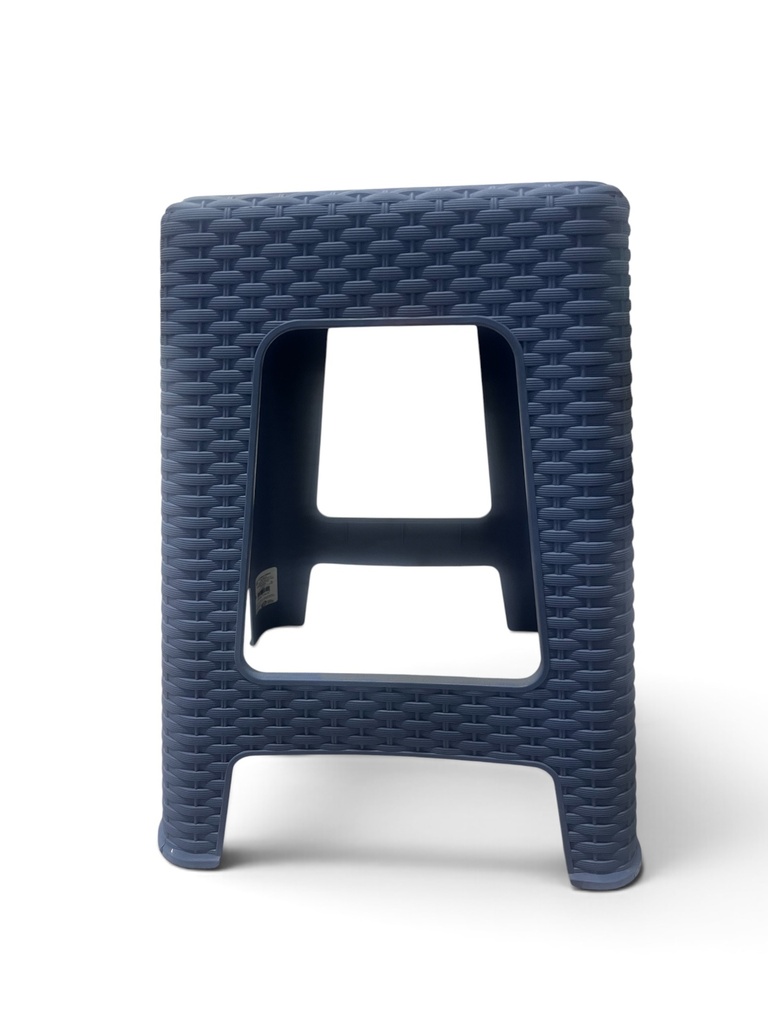 Banco Rattan Cuadrado Original Azul