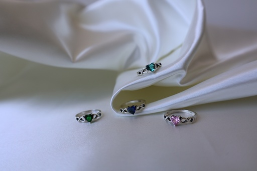 Anillo Solitario Corazón Infinito Plata Italiana .925