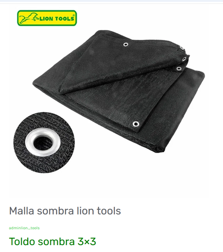 [1071] Malla Sombra 3.6m X 3m Lion Tools