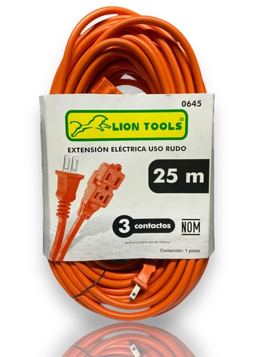 [0645] Extension Electrica Uso Rudo 25m Lion Tools