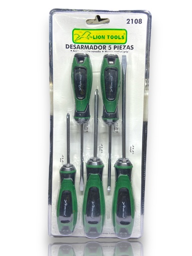 [2108] Desarmador 5 Piezas Lion Tools