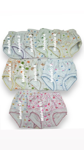 [1-3 ESTAMPADA] Pantaleta Niña Vianey 1-3