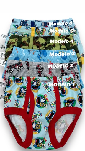 [Estampado 1-2-3] Trusa niño royal 1-3