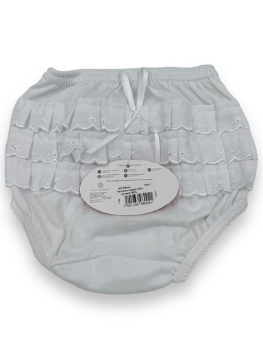 [802-Blanco T1] Pantaleta niña Alondra Blanca 