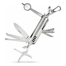[7072] Navaja 13 Usos Cacha de Metal Cromada Lion Tools 