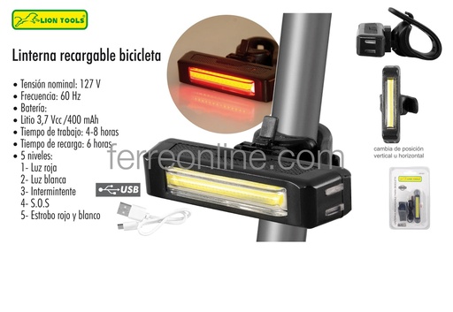 [2846] Linterna Para Bicicleta Lion Tools