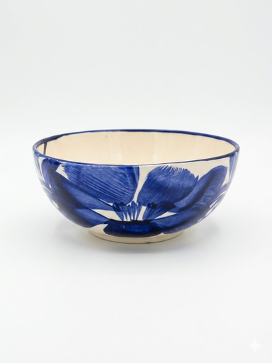 [FLOREADO AZUL] Plato Pozolero Ceramica