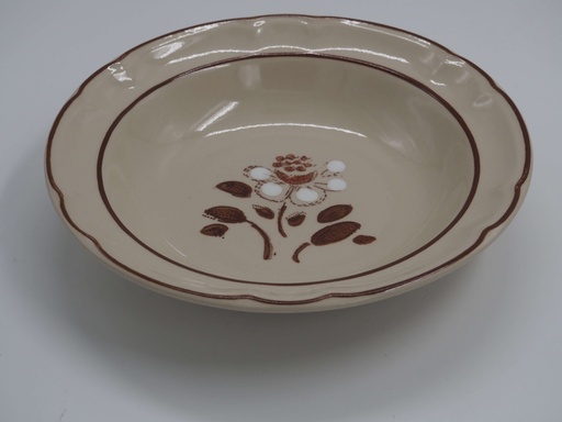 [Flor de Otoño Cafe ] Plato Sopero de Cerámica Santa Anita