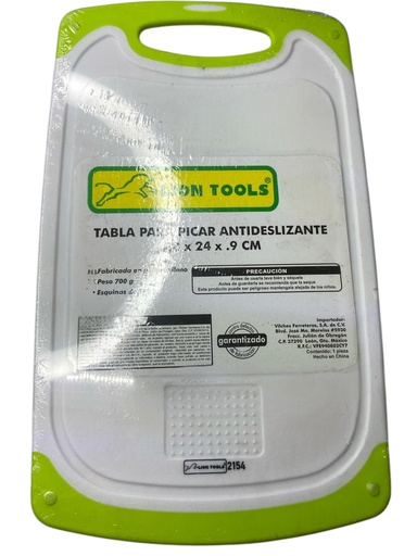 [2154] Tabla para picar Antideslizante 40 x 24 x .9 cm LION TOOLS